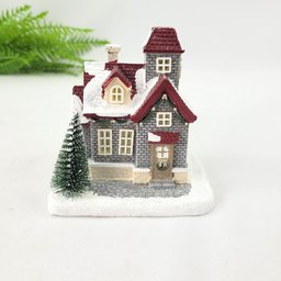 Vila Natalina Casa com Luz Mini Cenário Enfeite de Natal - 5