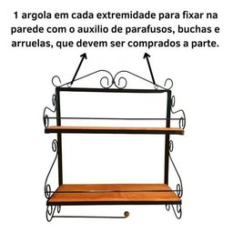 Porta Condimentos Rústico em Ferro:preto - 3