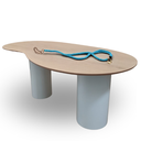 Ver imagem 5 de Mesa Organica Bean Laca+freijo Claro 160x90cm Modelar Moveis Mesa de Jantar Orgânica