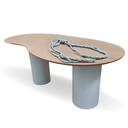 Ver imagem 3 de Mesa Organica Bean Laca+freijo Claro 160x90cm Modelar Moveis Mesa de Jantar Orgânica