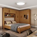 Ver imagem 1 de Guarda Roupa Casal Modulado 5p Portas com Cama Hercules 4 Portas 4 Gavetas Cinamomo