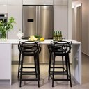 Ver imagem 2 de Kit 2 Banquetas Altas Alegra Espresso Móveis Preto