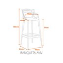 Ver imagem 3 de Kit 2 Banquetas Altas Alegra Espresso Móveis