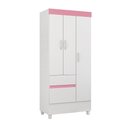Ver imagem 1 de Guarda Roupa Infantil/Juvenil Ane 3 Portas Branco/Rosa - Bela Móveis