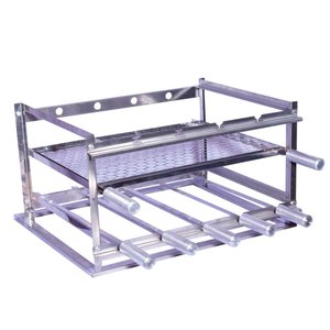 Suporte para Churrasco Fast Gourmet Luxo com 5 Espetos e Grelha Sal05