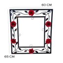 Ver imagem 2 de Moldura Sem Espelho Ferro Flores Vermelhas Decoração QUARTO BANHEIRO