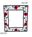 Ver imagem 2 de Moldura Sem Espelho Ferro Flores Vermelhas Decoração QUARTO BANHEIRO