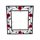 Ver imagem 1 de Moldura Sem Espelho Ferro Flores Vermelhas Decoração QUARTO BANHEIRO