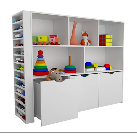 Estante Infantil para Carrinhos Ada 100% Mdf (brinquedoteca)