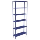Ver imagem 1 de Estante Aço 6 Prateleiras Livros Cozinha Quarto Eaf013 Azul
