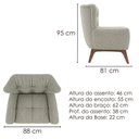 Ver imagem 3 de Poltrona Decorativa Malta Base Madeira Boucle Tce 1018 Moll