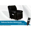 Ver imagem 1 de Poltrona Reclinável Motorizada p/ Sala Detroit Golden Zero Wall c/ Lift Courano Preto - Probel