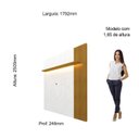 Ver imagem 4 de Painel para TV até 75 Polegadas com Led 1 Placa Ripado 1 Prateleira Primor 179,2cm Gelius Móveis