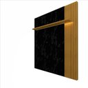 Ver imagem 2 de Painel para TV até 75 Polegadas com Led 1 Placa Ripado 1 Prateleira Primor 179,2cm Gelius Móveis