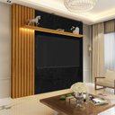 Ver imagem 1 de Painel para TV até 75 Polegadas com Led 1 Placa Ripado 1 Prateleira Primor 179,2cm Gelius Móveis