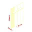 Ver imagem 3 de Painel para TV até 75 Polegadas com Led 1 Placa Ripado 1 Prateleira Primor 179,2cm Gelius Móveis