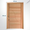 Ver imagem 2 de Kit Porta Pivotante Maciça de Eucalipto 214x107x14cm PM91 Sublime Cruzeiro Portas