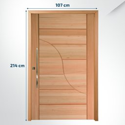 Porta Pivotante Maciça 214x107cm Eucalipto PM91 Sublime Cruzeiro Portas - 2