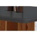 Ver imagem 3 de Mesa para Cozinha Berlim com Tampo 90x90cm Madeirado Vidro Canto Curvo Imbuia Grafite Rufato