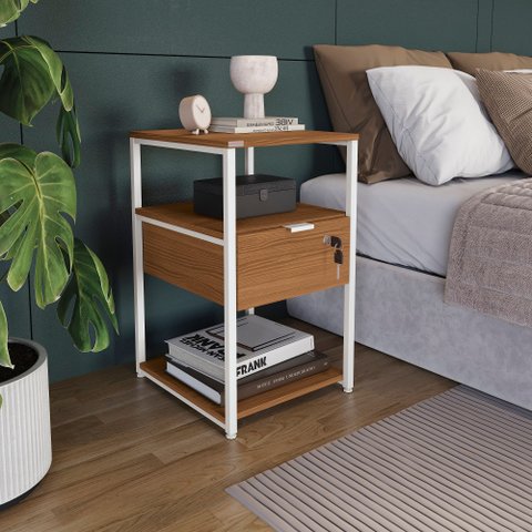 Modulo Auxiliar para Quarto Kappesberg Li046 Canela Branco