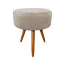 Ver imagem 1 de Puff E Hall De Entrada Redondo Banqueta Bege