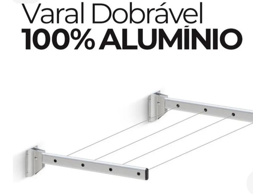 Varal Roupa Aluminio Articulado Dobravel Alta Qualidade:brilhante - 2