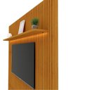 Ver imagem 7 de Rack com Painel para TV até 75 Polegadas 100% MDF Ripado com LED e 2 Gavetas 250CMX184CM Nobre Marrom