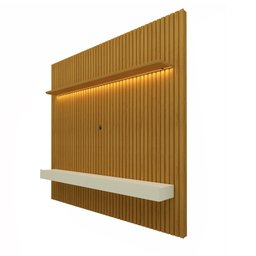 Painel para TV até 75 Polegadas Ripado com LED 2 Gavetas 184cm 100% MDF Nobre - 9