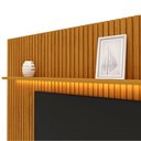 Ver imagem 6 de Rack com Painel para TV até 75 Polegadas 100% MDF Ripado com LED e 2 Gavetas 250CMX184CM Nobre Marrom
