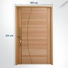 Porta Pivotante Maciça 214x107cm Eucalipto PM93 Seleta Cruzeiro Portas - 3