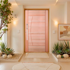 Porta Pivotante Maciça 214x107cm Eucalipto PM93 Seleta Cruzeiro Portas