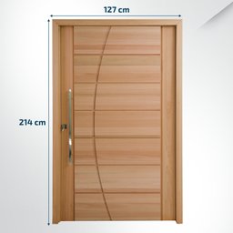 Porta Pivotante Maciça 214x127cm Eucalipto PM93 Seleta Cruzeiro Portas - 2