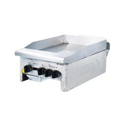 Chapa Americana Profissional 45cm a Gás 18mm Lisa Inox com Pé CGP45 - Venâncio - 4