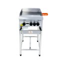 Ver imagem 1 de Chapa Americana Profissional 45cm a Gás 18mm Lisa Inox com Pé CGP45 - Venâncio