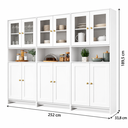 Ver imagem 4 de Conjunto Cozinha 3 Peças 12 Portas 9 Prateleiras 252cm AC4005 Branco - Decibal Móveis