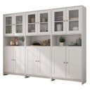 Ver imagem 2 de Armário de Cozinha 3 Peças 12 Portas 9 Prateleiras Americano 252cm Ac4005 Cor Branco - Decibal Mó
