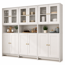 Ver imagem 2 de Conjunto Cozinha 3 Peças 12 Portas 9 Prateleiras 252cm AC4005 Branco - Decibal Móveis