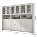 Ver imagem 5 de Armário de Cozinha 3 Peças 12 Portas 9 Prateleiras Americano 252cm Ac4005 Cor Branco - Decibal Mó