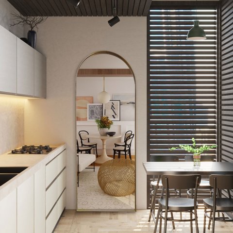 Espelho Corpo Inteiro Retrô 150x60cm Vitral Rei dos Vidros