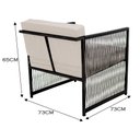 Ver imagem 4 de Conjunto para Área Externa de Fibra Sintética - 02 Poltronas Namoradeira Mesa de Centro Santiago