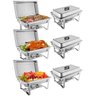 Takywep Réchaud 8 Qt 6 Peças Aço Inox Prata para Festas e Eventos - 1