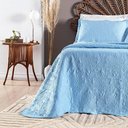 Ver imagem 4 de Kit Cobre Leito Colcha Sublime King Micropercal 200 Fios C/ Bag 3 Peças - Astral - Azul Claro