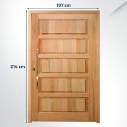 Porta Pivotante Maciça 214x107cm Eucalipto PP01 Cruzeiro Portas - 2