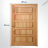 Porta Pivotante Maciça 214x107cm Eucalipto PP01 Cruzeiro Portas - 2