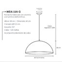 Ver imagem 2 de Lustre Pendente de Teto Meia Lua Preto