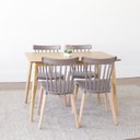 Ver imagem 1 de Conjunto Sala de Jantar Mesa Finlândia 120x75cm com 4 Cadeiras Janaína Cinza