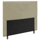 Ver imagem 1 de Cabeceira Cama Box Casal King Size Viena 195cm Veludo Bege - Abmaza