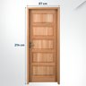 Kit Porta Pronta Maciça 210x80cm Eucalipto Direita Pp01 Cruzeiro Portas - 2