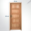 Ver imagem 2 de Kit Porta Pronta Maciça 210x80cm Eucalipto Direita Pp01 Cruzeiro Portas