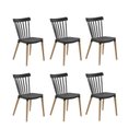 Ver imagem 2 de Conjunto Sala de Jantar Mesa Finlândia 120x75cm com 6 Cadeiras Janaína Preto